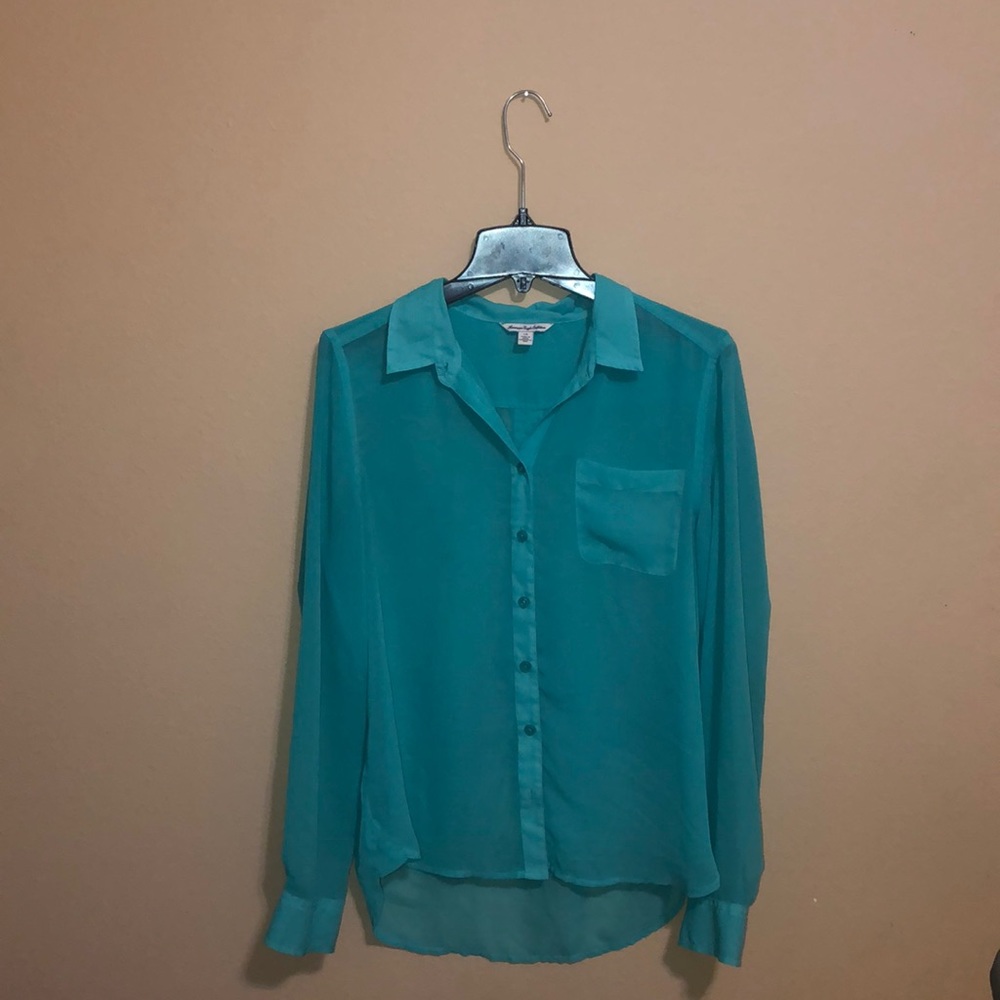 Teal blouse